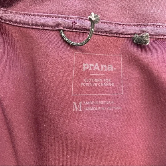 Prana Maroon Quarter-Zip Top #132 - Picture 2 of 10